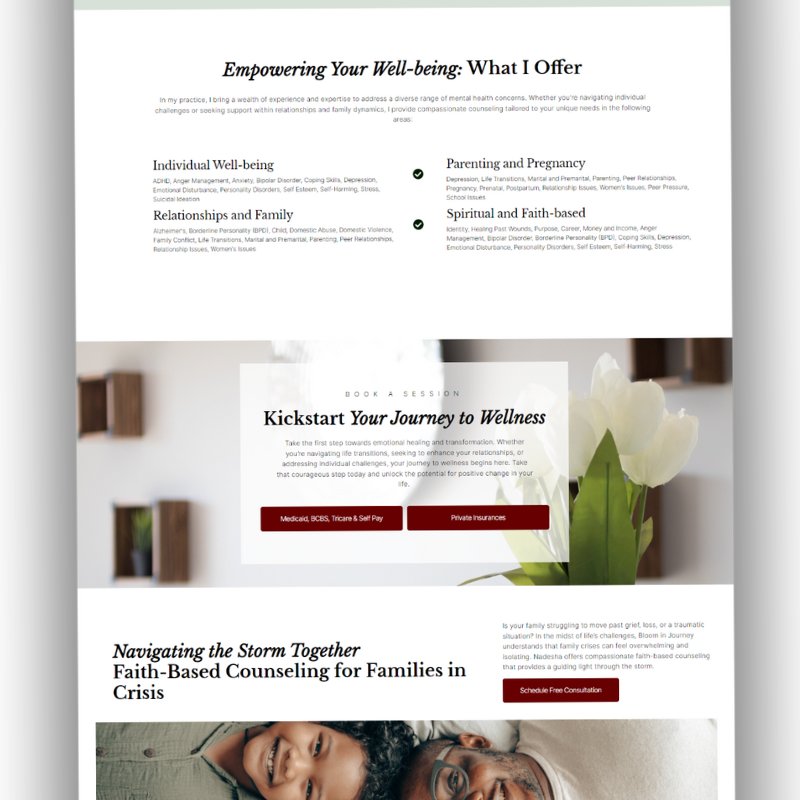 Christian Therapist Website Design Services