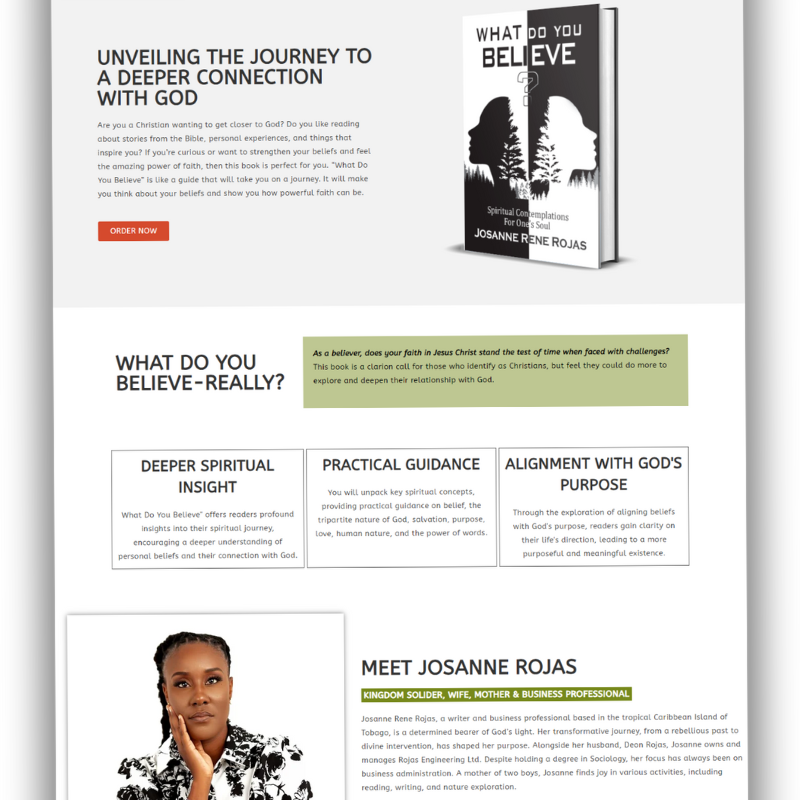 Christian Author Sales Page Design