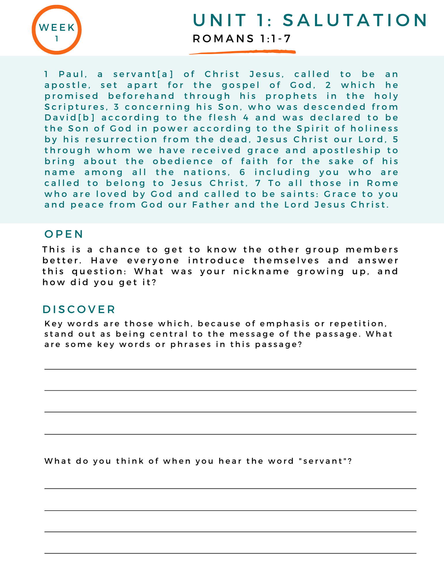 Bible Study Book Study Design Services