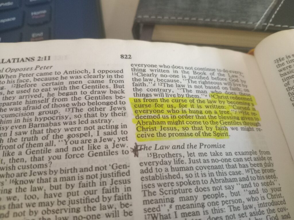 Redeemed from the curse of the law verse