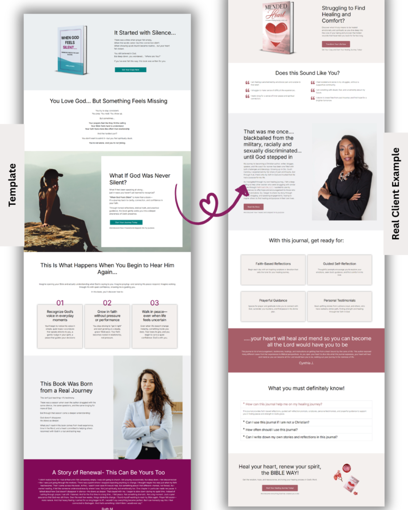 Book Landing Page Template Design