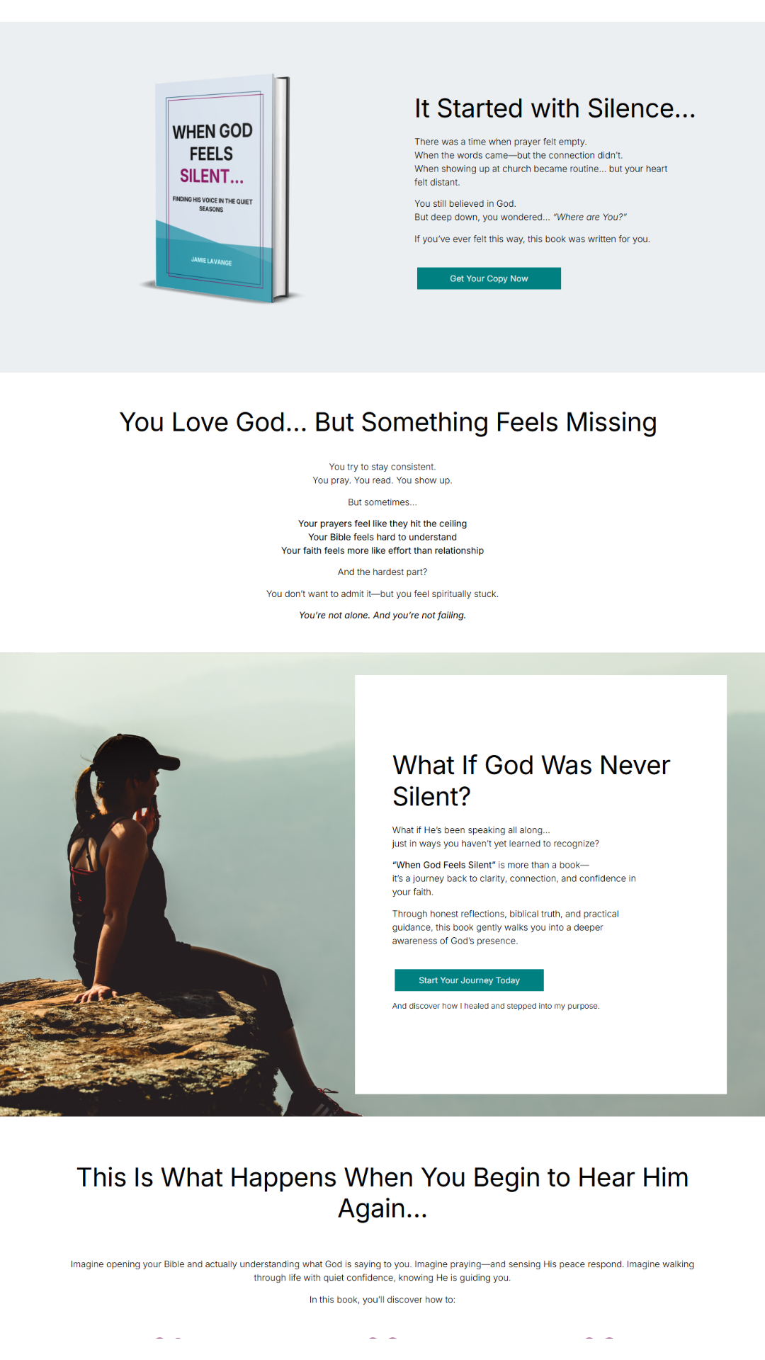 Book Landing Page Template | Faith Infused Book Landing Page Design