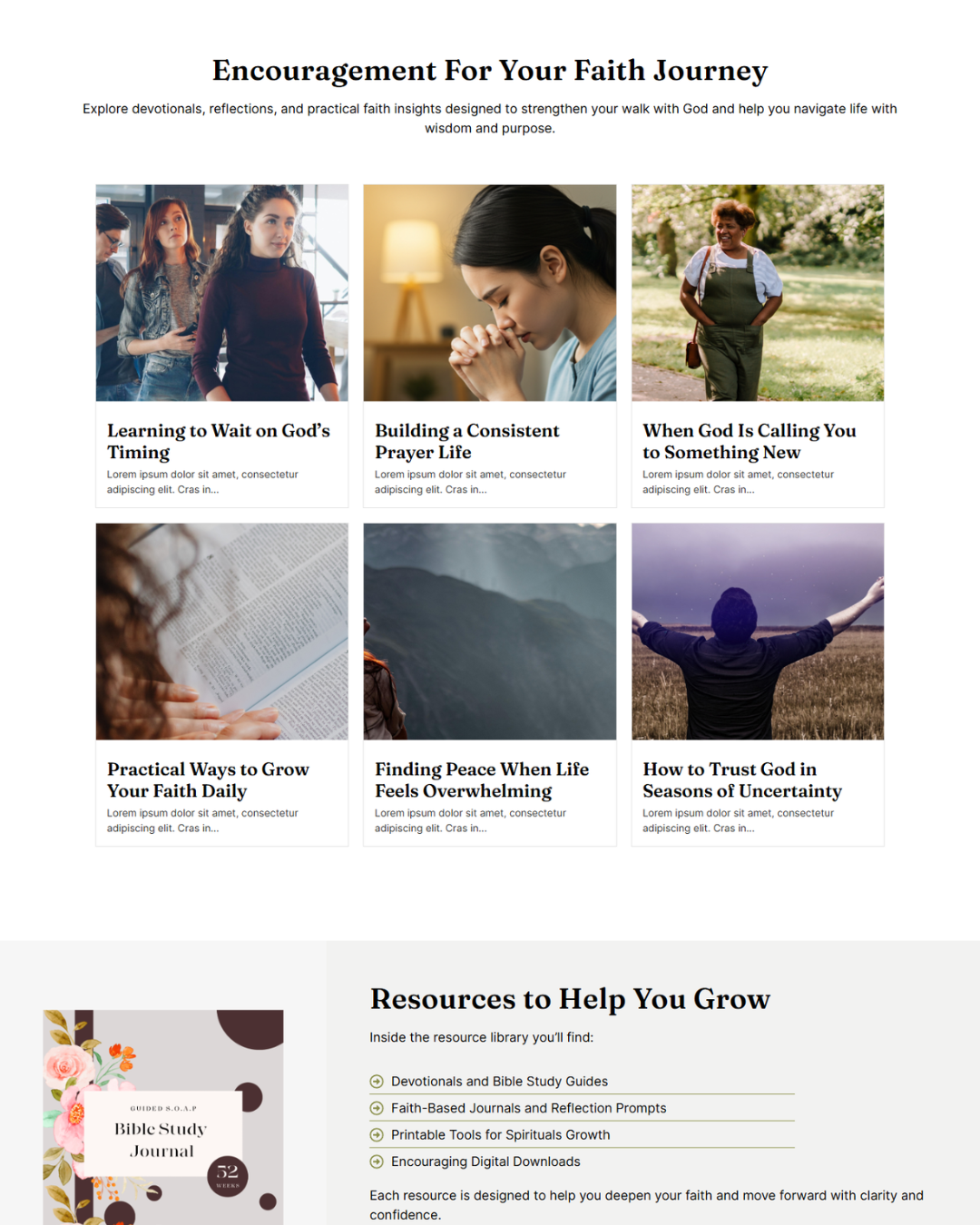 Christian Blog Website Template 2