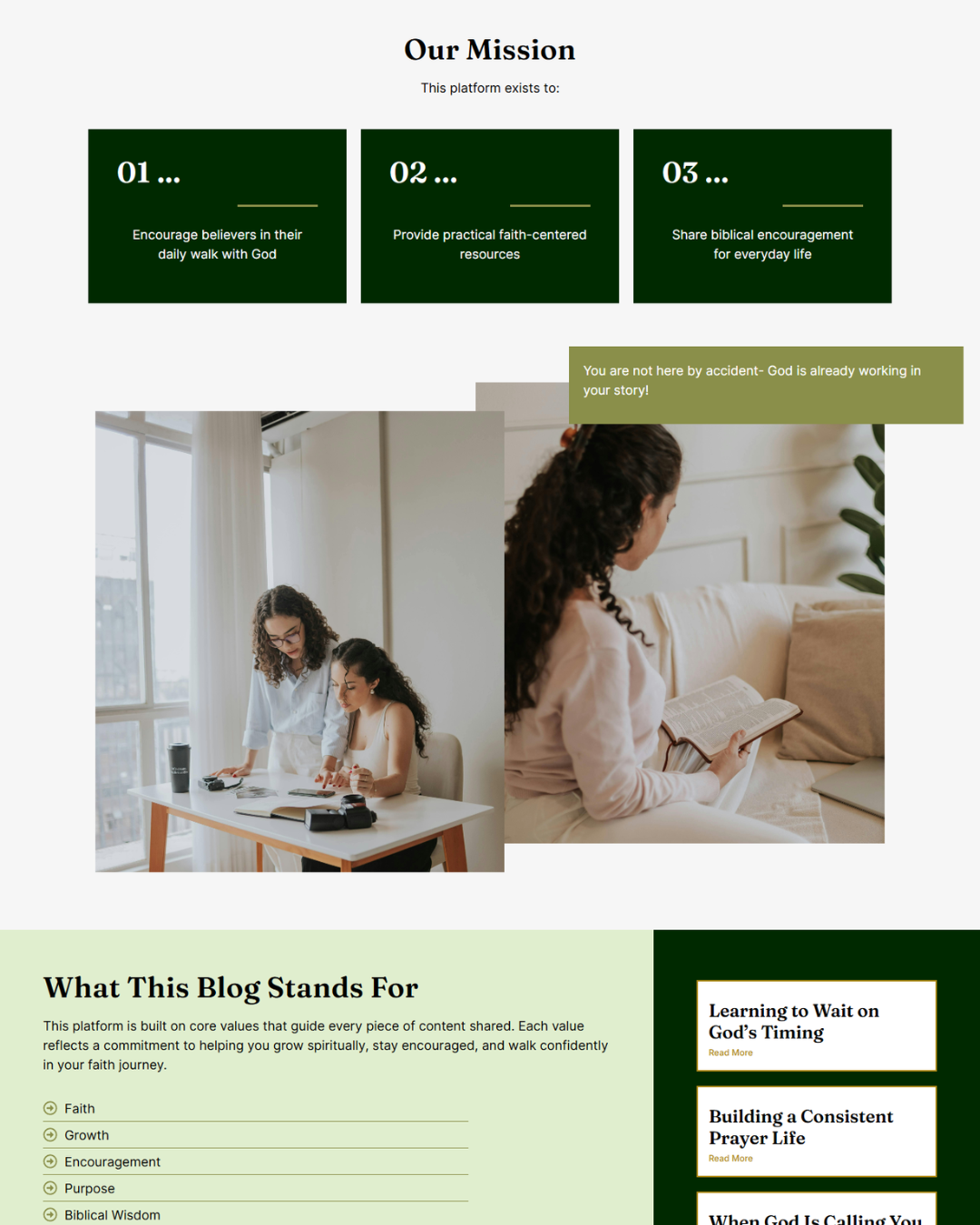Christian Blog Website Template 3