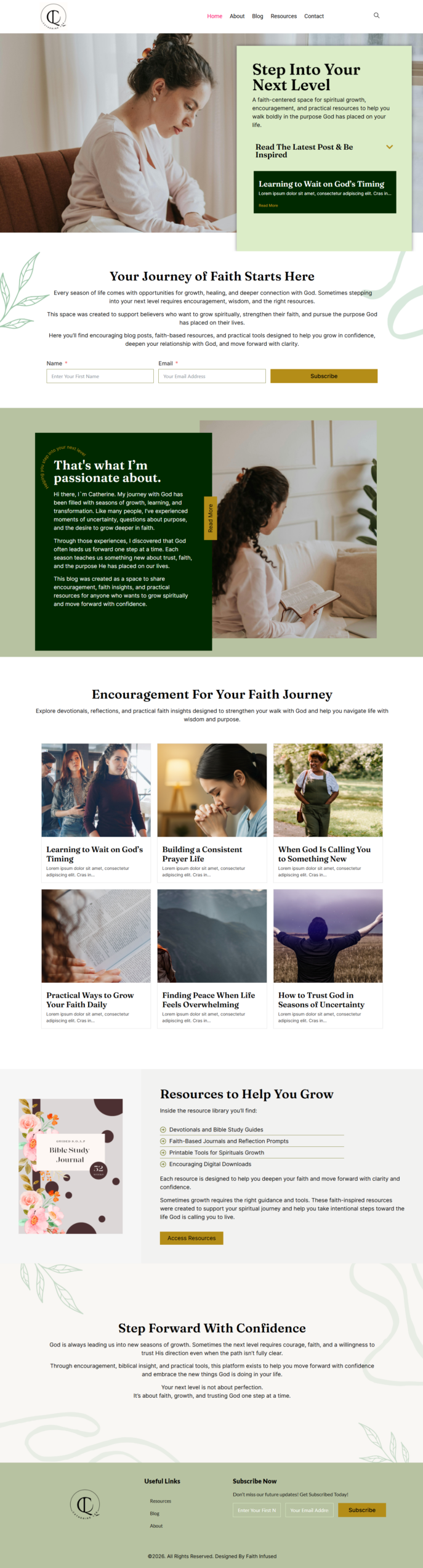 WordPress Blog Website Template | Faith Infused Christian Blog WordPress Website scaled e1779302488751