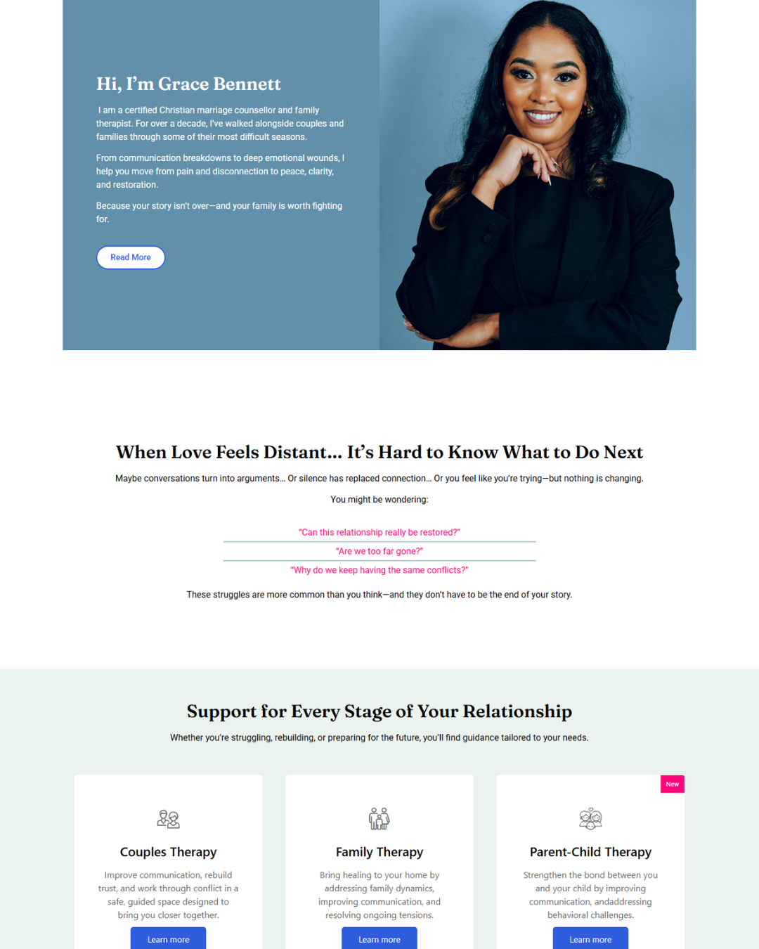 Christian Life Coach Website Template Preview 1