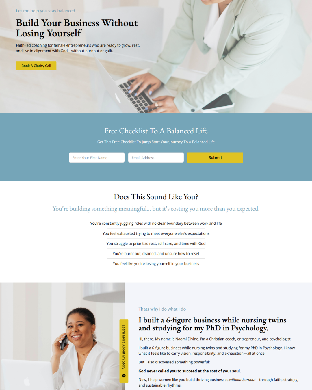Christian Women's Ministry Website Template Preview 1