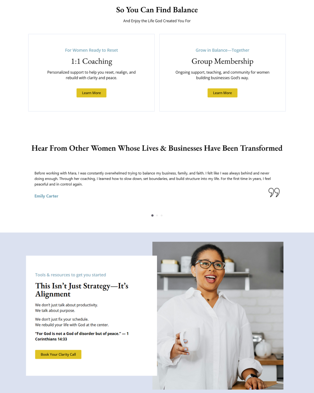 Christian Women's Ministry Website Template Preview 3