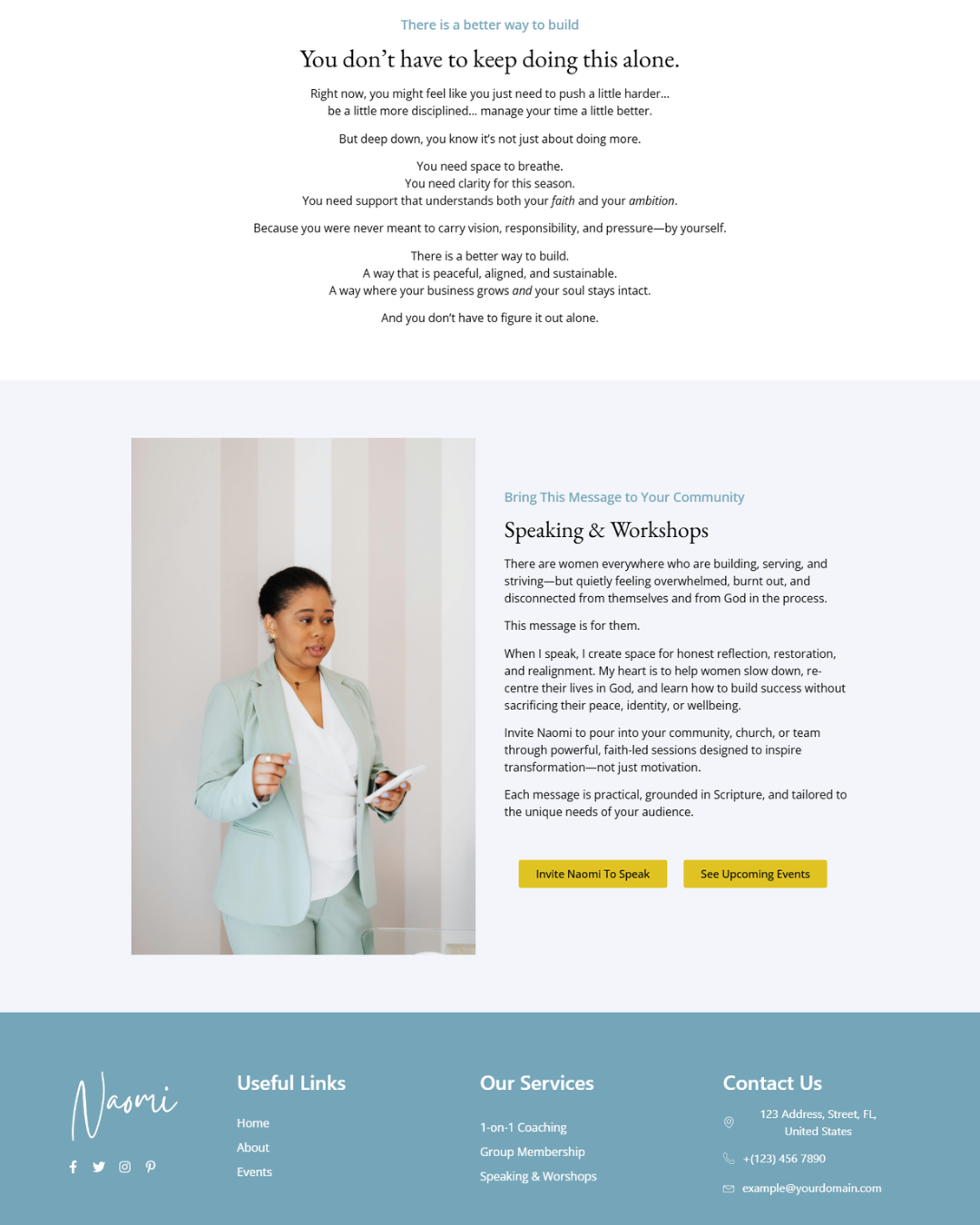 Christian Women's Ministry Website Template Preview 4