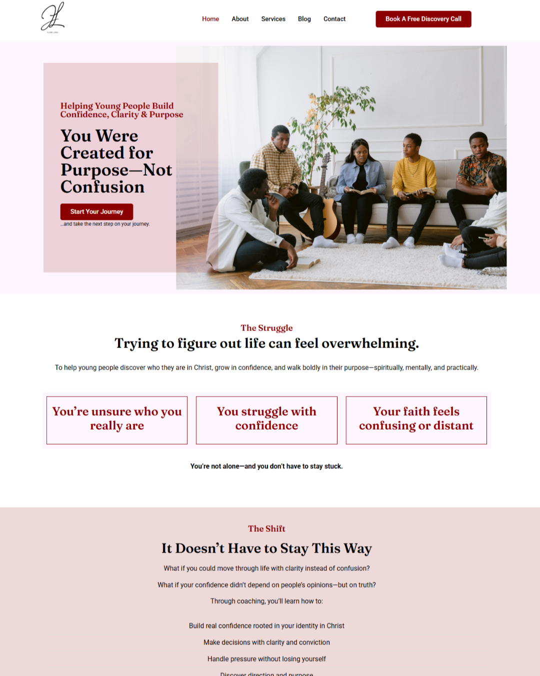 Life Coach Website Template Preview